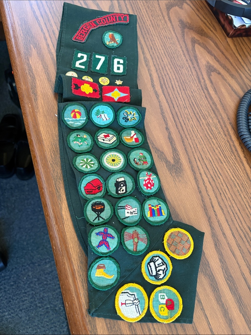 Vintage Girl Scout Merit Badge Sash
